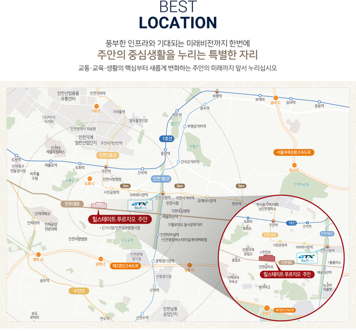 주안 힐스테이트 푸르지오 입지환경